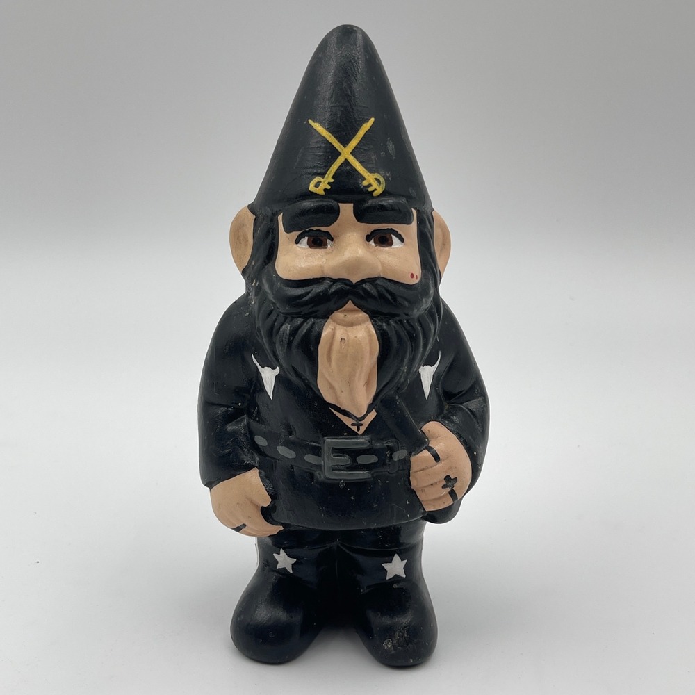 Lemmy Kilmister (Motörhead) custom garden gnome Crossed Swords 8 Inch Decor